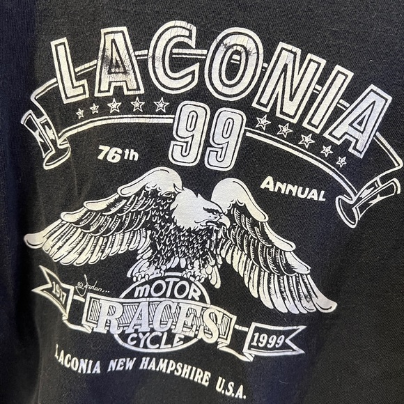 Laconia 1999 Motor Cycle Races Vintage Black Powerpuff Girls T-Shirt - Picture 4 of 4